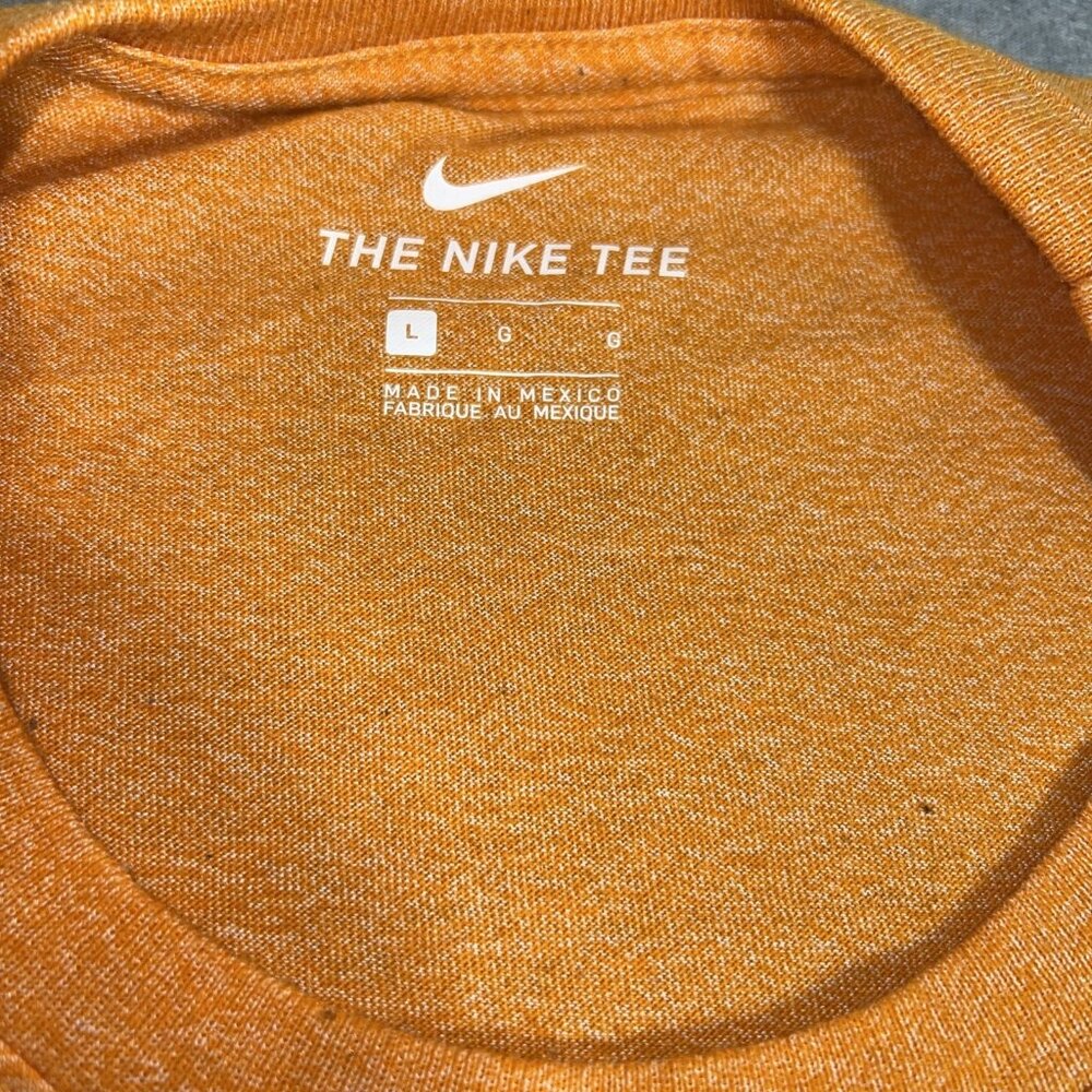 Nike Tennessee Volunteers Shirt Men's Size Large Logo Swoosh Big T Logo Orange‎ - Picture 5 of 7